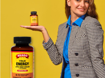 Today Only! 90-Count Bragg Apple Cider Vinegar True Energy Capsules $15.99 (Reg. $19.99) – Non-GMO, Vegan, Gluten Free, No Sugar, 18¢/capsules!