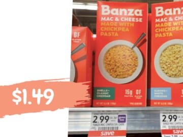 $1.49 Banza Mac & Cheese Made with Chickpeas