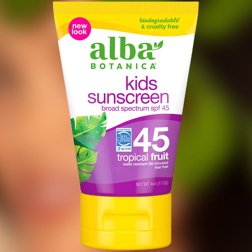 FOUR Bottles of Alba Botanica Tropical Fruit Kids Sunscreen SPF 45, 4 Oz as low as $3.41 EACH Bottle After Coupon (Reg. $11) + Free Shipping + Buy 4, Save 5%