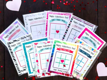 Tic Tac Toe Valentines With Bags (Set of 24) only $7.99 + shipping!