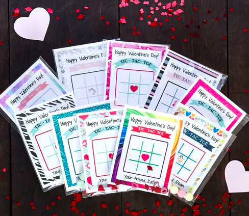 Tic Tac Toe Valentines With Bags (Set of 24) only $7.99 + shipping!