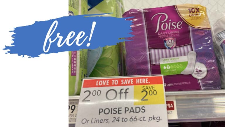 FREE Poise Pads & Liners with Stacking Deals