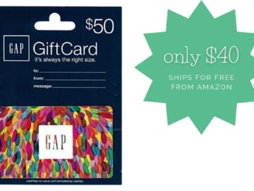 GAP $50 Gift Card for $40 Shipped