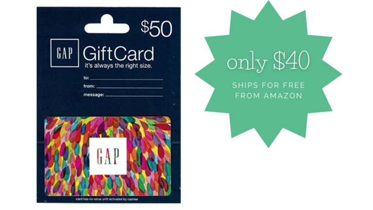 GAP $50 Gift Card for $40 Shipped