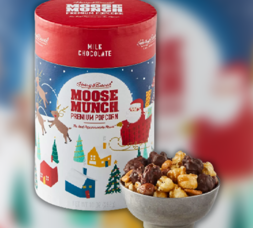 Harry & David Popcorn Moose Munch Cylinder Milk Chocolate Mix, 10 Oz $2.40 (Reg. $22.99)