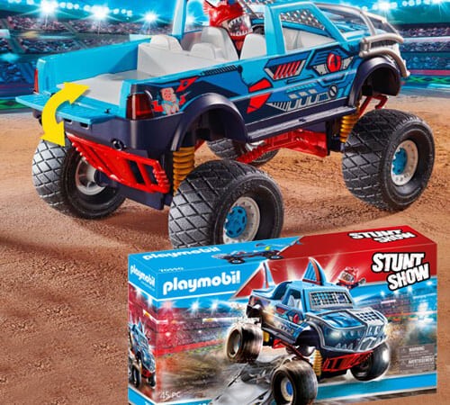 PLAYMOBIL 45-Piece Stunt Show Shark Monster Truck $15 (Reg. $31.92)