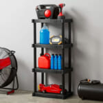 Hyper Tough 4 Shelf Plastic Garage Shelves $24.68 (Reg. $29.68) – 14″D x 21.75″W x 47.6″H