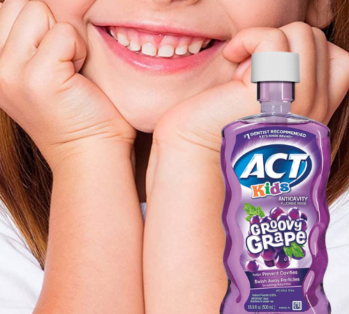 FOUR Bottles of ACT Kids Anticavity Groovy Grape Fluoride Rinse, 16.9 Fl Oz as low as $3.75 EACH Bottle Shipped Free (Reg. $5) + Buy 4, Save 5%