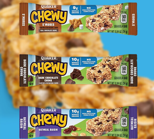 58-Count Quaker Chewy Granola Bars, 3 Flavor Back to School Variety Pack as low as $12.37 After Coupon (Reg. $16.49) + Free Shipping – 21¢/Bar