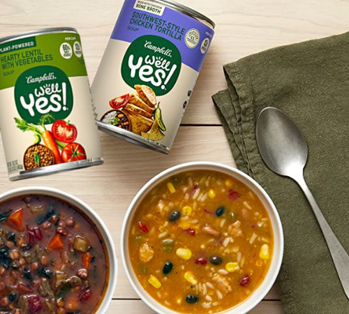 Save 15% on 12-Count Campbell’s Well Yes! Soup, 16.3 Oz Cans as low as $22.60 After Coupon (Reg. $32.28) + Free Shipping – $1.88/Can