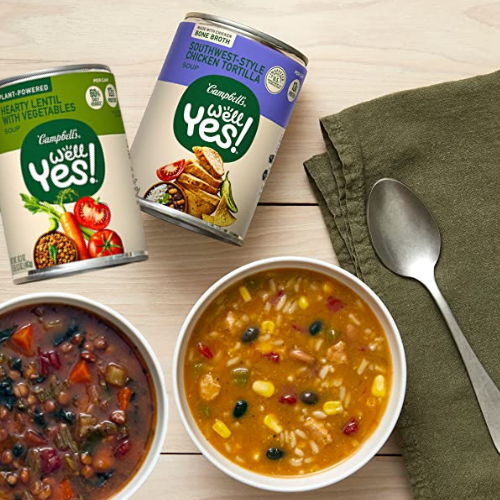 Save 15% on 12-Count Campbell’s Well Yes! Soup, 16.3 Oz Cans as low as $22.60 After Coupon (Reg. $32.28) + Free Shipping – $1.88/Can