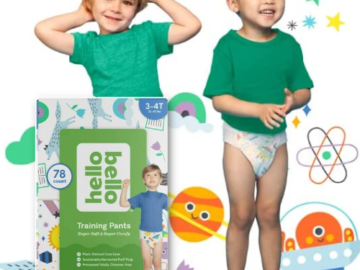 Today Only! 78 Count Hello Bello Training Pants Club Box, 3T-4T $21.99 (Reg. $39.99) – 28¢/training pants!