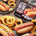 Free Slater’s 50/50 Beef & Bacon Hot Dogs!