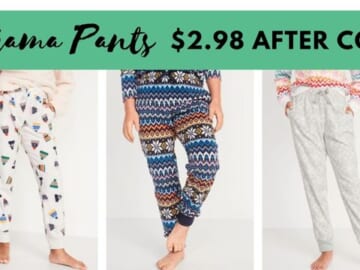 Old Navy | Kids’ PJ Pants Just $2.98 (Reg. $18) + More Deals