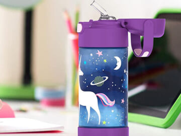 THERMOS Vacuum Insulated Stainless Steel Water Bottle (Space Unicorn) $9.59 (Reg. $17) – FUNtainer 12oz Bottle with Straw