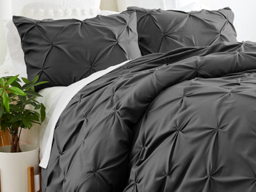 Pinch-Pleat Duvet Cover Sets only $17.99 + shipping!