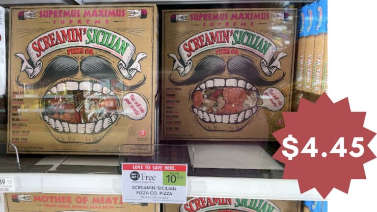 $4.45 Screamin Sicilian Frozen Pizza (reg. $10.89)