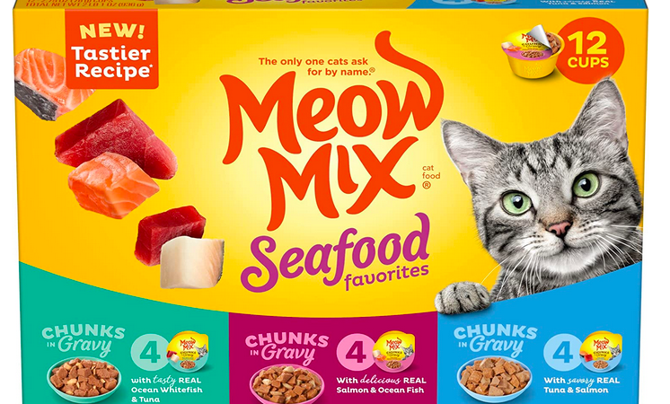 Meow Mix Seafood Favorites Wet Cat Food, Variety Pack (12 count) only $5.62 shipped!