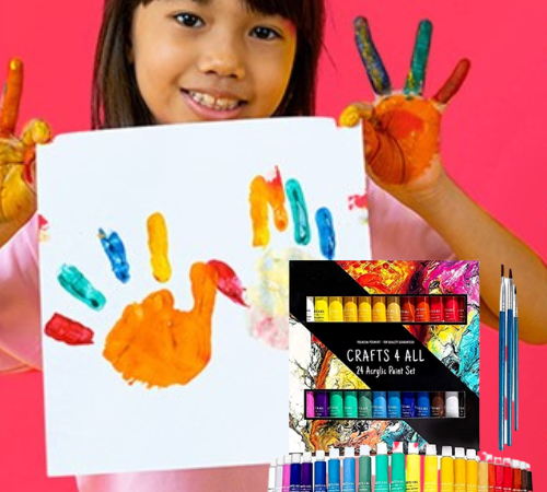 6-Pack 24-Ct Crafts 4 All Acrylic Paint Sets w/ Brushes $25 (Reg. $149.94) – 17¢/12ml Tube