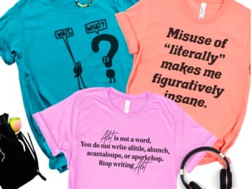 Witty Grammar Tees for just $19.99 shipped!