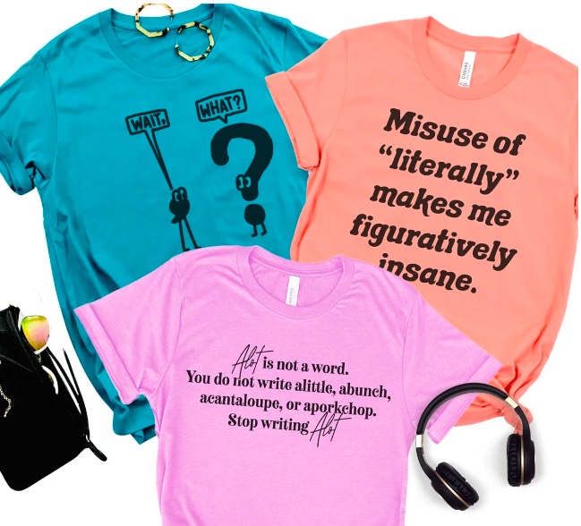 Witty Grammar Tees for just $19.99 shipped!