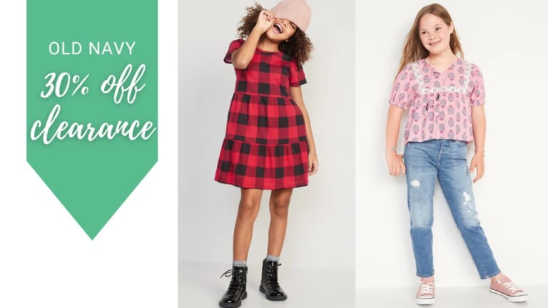 Old Navy Extra 30% Off Clearance Today Only