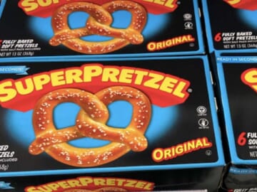 SuperPretzel Soft Pretzels for $1.50 at Lowes Foods