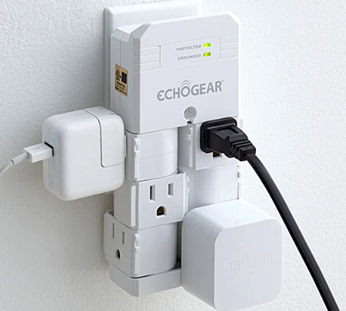 On-Wall Surge Protector with 6 Pivoting AC Outlets $9.99 (Reg. $19.99) – 15K+ FAB Ratings!