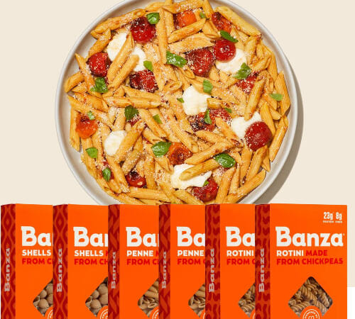 6-Pack Banza Chickpea Pasta, Variety Pack as low as $14.59 Shipped Free (Reg. $25) – $2.43/ 8-Oz Box, 4.3K+ FAB Ratings! High protein, lower carb, gluten free alternative