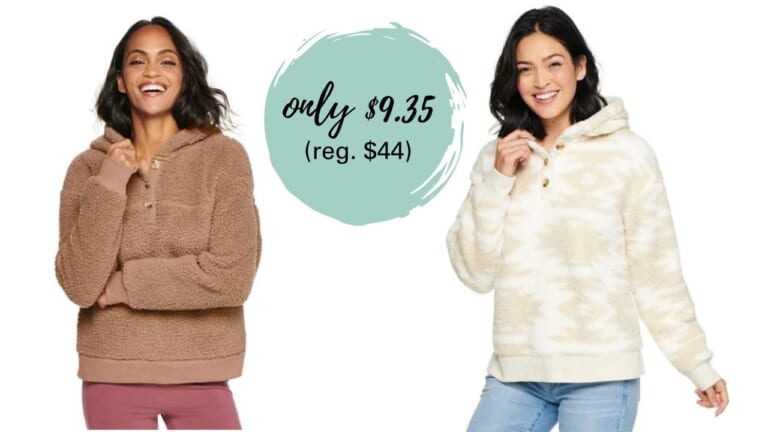 Kohl’s | $9.35 Women’s Sherpa Hoodies (reg. $44)!