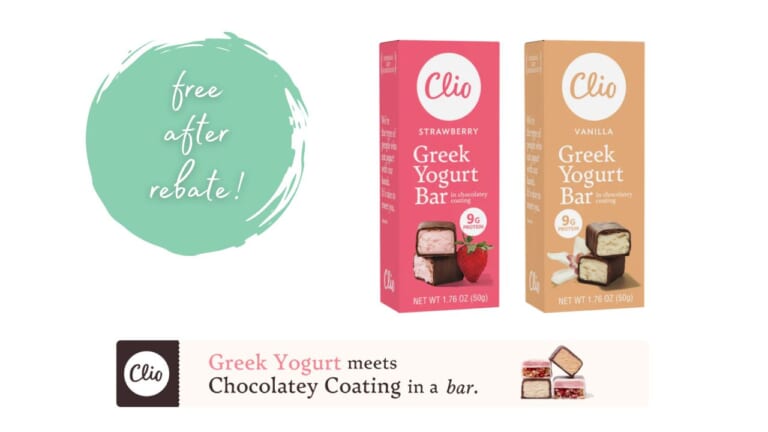 FREE Clio Greek Yogurt Bars After Rebate