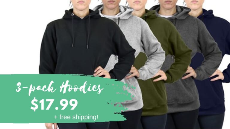 3-Pack Hoodies Only $17.99 for Prime Members!