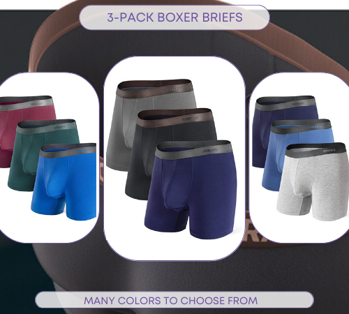 Today Only! 3-Pack Men’s Soft Breathable Dual Pouch Boxer Briefs $23.99 (Reg. $34.99) – $8/underwear!