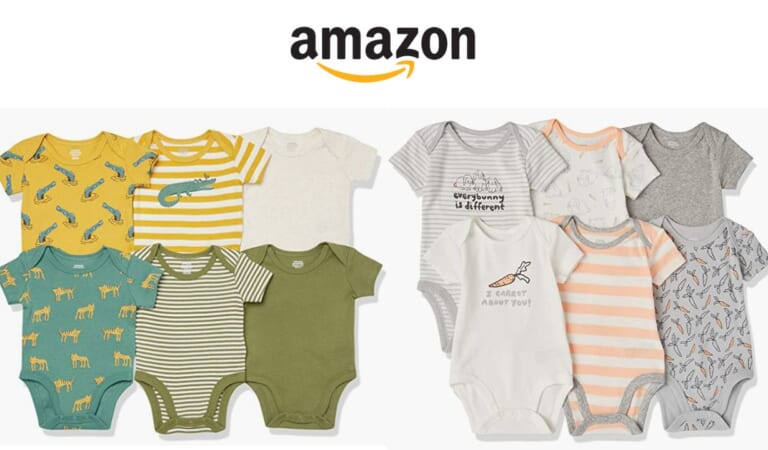 Amazon 6-Pack Baby Onesies Only $8.31