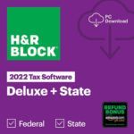 H&R Block Tax Software Deluxe + State 2022 with Refund Bonus Offer $22.50 ( Reg. $45) – Amazon Exclusive