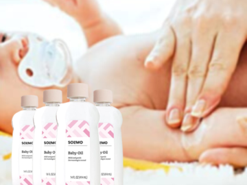 4-Pack Solimo 14 Fl Oz Baby Oil as low as $12.97 Shipped Free (Reg. $17.07) – $3.24 each