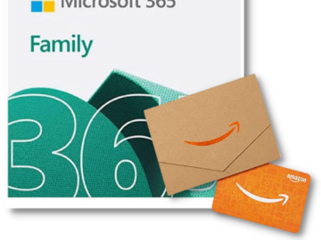 Today Only! Microsoft 365 Family,12-month Subscription with Auto-Renewal + $50 Amazon Gift Card $99.99 Shipped Free (Reg. $149.99)