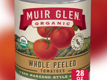 Muir Glen Organic Peeled Whole Tomatoes with Basil, 28 Oz $3.89 (Reg. $5.08) – FAB Ratings! Perfect for Pasta Sauces