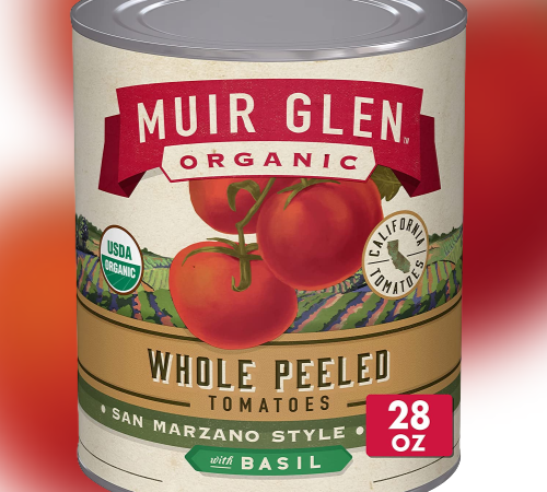 Muir Glen Organic Peeled Whole Tomatoes with Basil, 28 Oz $3.89 (Reg. $5.08) – FAB Ratings! Perfect for Pasta Sauces