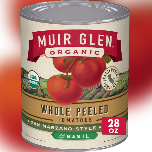 Muir Glen Organic Peeled Whole Tomatoes with Basil, 28 Oz $3.89 (Reg. $5.08) – FAB Ratings! Perfect for Pasta Sauces