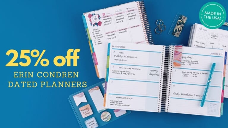 25% Off Erin Condren 2023 Planners & Calendars