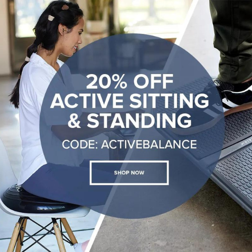 Shop Gaiam for yoga, fitness, meditation, and wellness and more: 20% Off Active Sitting and Standing with Code!