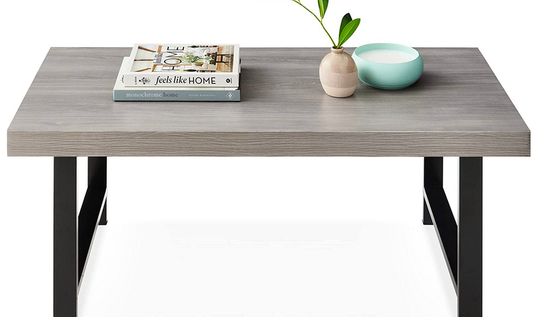 Modern Butcher Block Top Rectangular Coffee Table only $76.49 shipped!