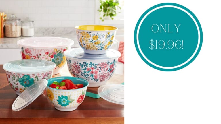 The Pioneer Woman 10-Piece Mixing Bowl Set $19.96 at Walmart