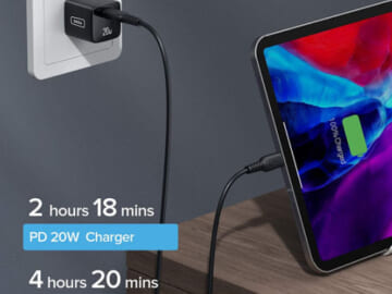 20W PD 3.0 USB-C Wall Charger $6.50 After Coupon (Reg. $13) – FAB Ratings! iPhone 12 from 0 to 60% in only 30mins