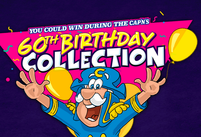 Cap’n Crunch “60th Birthday Collection” Instant Win Game (4,210 Winners)