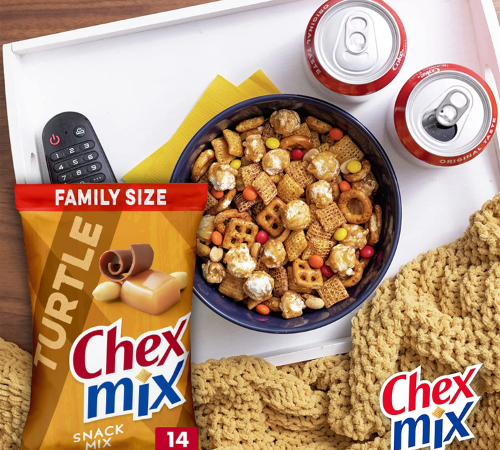 Chex Mix Indulgent Turtle Snack Bag, 14 Oz as low as $2.97 After Coupon (Reg. $11) + Free Shipping