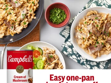 FOUR 4-Packs Campbell’s Condensed Cream of Mushroom Soup as low as $3.42 PER 4-Pack (Reg. $5.78) + Free Shipping – $0.86/10.5-Oz Can + Buy 4, save 5%