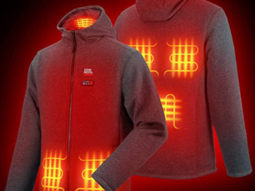 Heated Hoodie w/ 10000mAh Battery Pack from $66.50 After Code (Reg. $133+) + Free Shipping – S to XXL