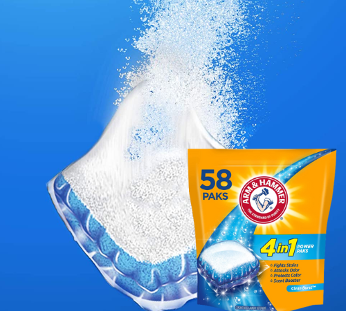 58-Count Arm & Hammer 4-in-1 Laundry Detergent Power Paks as low as $8.99 Shipped Free (Reg. $12) – 16¢/Pak